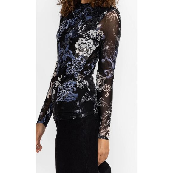 Johnny Was OLIVIA LONG SLEEVE MESH TOP size xs - Picture 7 of 9